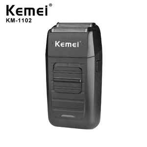 KEMEI <span class=keywords><strong>1102</strong></span> Rasoir électrique sans fil rechargeable pour hommes Rasoir à feuille alternative à double lame - Product Image 2