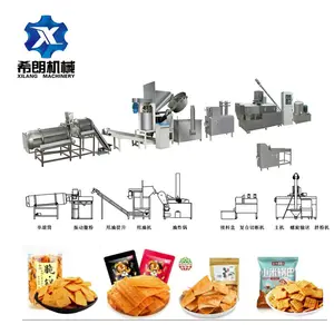 Extruded Fried Snack Food 3D Flour Bugles Chips Making Machine/Fried Bugles Processing Line