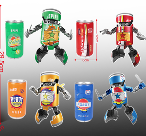 MILI Cola Soda bottiglia di trasformazione Ninja guerrieri con giunti mobili e giocattoli di plastica per la trasformazione di armi per bambini - Product Image 3