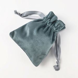 Wholesale <b>Small</b> Jewelry Pouch Luxury Custom Logo Velvet Drawstring Pouch Jewelry <b>Gift</b> <b>Bag</b> <b>Small</b> Velvet Packaging <b>Bag</b> with Ribbon - Product Image 3