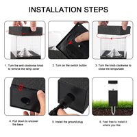 Imperméable à l'eau extérieur luces exteriores solaire paysage pelouse led spot lumière réglable solaire jardin lumière