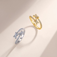Bague Moissanite en Verre Plaqué Or, Double Nœud Croisé, Création de Laboratoire, Luxe Léger, Torsadée Ouverte, pour Femme, Anniversaire