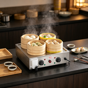 เครื่องนึ่งอาหารไฟฟ้าแบบตั้งโต๊ะ กำลังไฟสูง 4 ช่อง 4 กิโลวัตต์ 220 โวลต์ สแตนเลส ให้ความร้อนเร็ว สำหรับครัวเชิงพาณิชย์ - Product Image 5