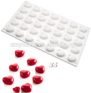 <span class=keywords><strong>Stampo</strong></span> in <span class=keywords><strong>Silicone</strong></span> per Caramelle Gommose e Cioccolatini a Forma di <span class=keywords><strong>Cuore</strong></span> Piatto, 35 Cavità, 126g, Colore Bianco, Ecologico, Senza BPA - Product Image 4