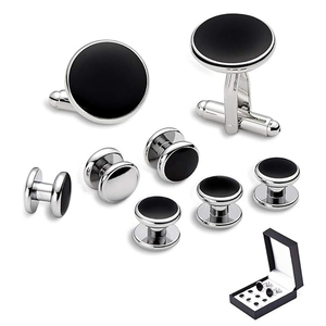 Set di 8 <span class=keywords><strong>Gemelli</strong></span> di Alta Qualità per Uomo, Set di <span class=keywords><strong>Gemelli</strong></span> e Bottoni per <span class=keywords><strong>Camicia</strong></span> da Smoking, Regalo di Nozze, <span class=keywords><strong>Gemelli</strong></span> alla Moda per <span class=keywords><strong>Camicia</strong></span> - Product Image 1