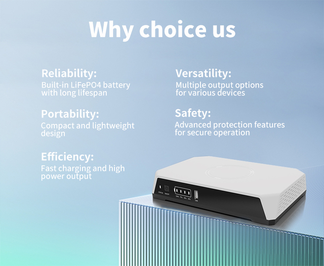 SKE Single Phase Portable Mini DC UPS 36W USB 5V DC 9V 12V POE 24V 20000mah LiFePO4 Battery WIFI Router Modem CCTV