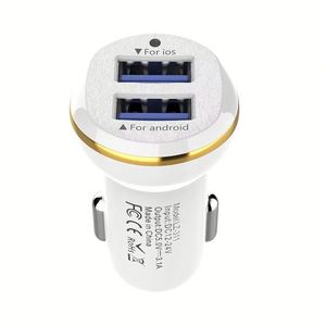 Cargador de Coche USB de 2 Puertos con Carga Rápida de 3A, Precio al por Mayor, Cargador de Coche Doble USB para Teléfono Móvil - Product Image 1