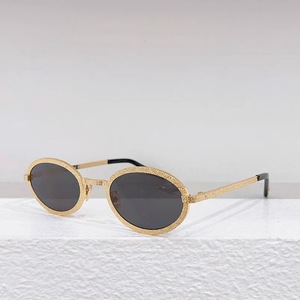 New Oval Metal <b>Frame</b> Sunglasses Retro European American Fashion Style Unisex Luxury Glasses UV400 Protection PC Lenses - Product Image 1