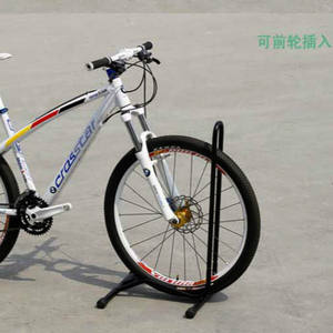 L-Shaped Bicycle Rack Floor Standing Steel <b>Pipe</b> Black Durable Parking <b>Stand</b> For Bike Shops - Product Image 4