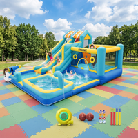 Château gonflable commercial FBSPORT avec toboggan aquatique et piscine