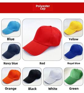 Wholesale Promotional <b>Yellow</b> Volunteer Peaked Cap with <b>Sponge</b> Mesh Baseball Logo Printing Sun Hat Sunshade - Product Image 4