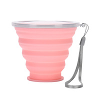 Gobelet à eau pliable en silicone moderne, résistant à la chaleur, réutilisable, sans BPA, anti-fuite, pour les voyages en plein air