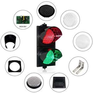 Semáforo <span class=keywords><strong>LED</strong></span> de 2 colores rojo y verde de 4 pulgadas y 300mm para plataforma de carga y descarga de muelle Stop-and-Go - Product Image 2
