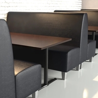 Sièges en cuir pour restaurant commercial, ensemble de meubles de restaurant personnalisés, canapé de restaurant double face