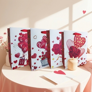 VT02 Ready to Ship Valentine Torte <strong>Bag</strong>, Love Balloon &amp; Roses Paper Gift <strong>Bags</strong> - Product Image 1