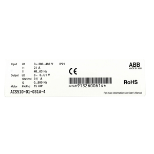 ACS510-01-031A-4 ใหม่ ของแท้ ได้รับการรับรองมาตรฐาน EPR และ CE ไดรฟ์ปรับความถี่แบบแปรผัน ซีรีส์ ACS510 โมดูล PLC มีสินค้าในคลังสินค้า - Product Image 4