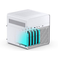 JONSBO N2 ITX Mini NAS Server Casing Kecil All-In-One Aluminium Portabel dengan 5 Slot Hard Disk Chassis Hot-Swappable
