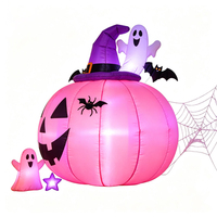 Aufblasbare Jack-O'-Lantern LED Leuchtende Kürbis-Dekoration für Haus, Rasen und Festivals