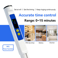 Stylo testeur d'eau d'aquarium 5 en 1 TDS, thermomètre numérique, hygromètre, minuteur de cuisine, détecteur d'agents fluorescents alimentaires