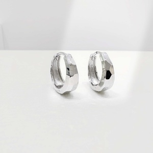 custom plata 925 sterling <b>silver</b> Geometric Hoop Earring high quality hook twisted Minimalist classic dainty fine <b>Huggie</b> Earrings - Product Image 3