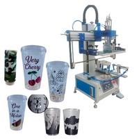 Máquina de serigrafía de cilindro de 1 color semiautomática para impresión de tarros de tubo de taza de botella