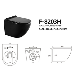 Inodoro de Lujo de Cerámica para Baño, Montado en la Pared, Electrochapado, sin Tanque, con <span class=keywords><strong>Cisterna</strong></span> Oculta, Inodoro Suspendido en la Pared - Product Image 6