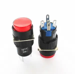 Push Button Switch LA16Y-11 3Pin 6Pin Round Switch Square Rectangle Self-reset Self-locking 16MM 3A/250V Power Switch