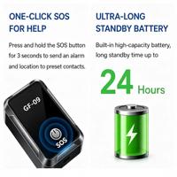 Mini traceur GPS GF-09, positionnement WiFi en temps réel, bouton SOS d'urgence, prise en charge de l'application Android IOS, autonomie de la batterie de 1 an, 24-48 heures