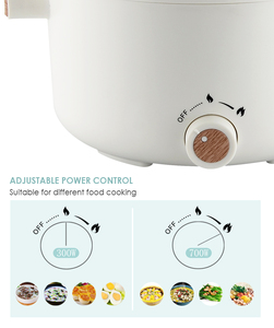 Olla eléctrica antiadherente <span class=keywords><strong>de</strong></span> 2 litros con protección térmica <span class=keywords><strong>de</strong></span> la mejor calidad, tetera múltiple para comida <span class=keywords><strong>de</strong></span> bebé, olla caliente para fideos con vapor para el desayuno - Product Image 6