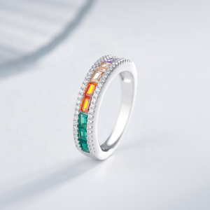 POLIVA <span class=keywords><strong>2023</strong></span> mode bagues de fiançailles personnalisées bijoux de mariage en diamant 925 bague en argent Sterling pour les femmes plaque d'or 18K - Product Image 4