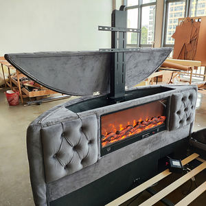 Cama Moderna Chesterfield con Cabecera Acolchada, de Alta Calidad, Ecológica, Tamaño <span class=keywords><strong>Queen</strong></span>/King, con Espacio de Almacenamiento y Elevador para TV Debajo de la Cama - Product Image 4