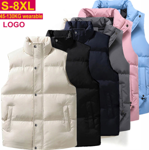 Gilet de haute qualité, taille européenne, logo personnalisé, gilet d'hiver chaud et matelassé, grande taille, sans manches, doudoune pour homme. - Product Image 1