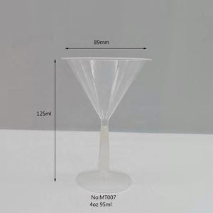 Lot de verres à martini miniatures réutilisables et écologiques en AS, style américain classique, 4 oz (95 ml), pour fêtes, restaurants et traiteurs - Product Image 1