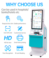 Kiosque d'enregistrement en libre-service pour les commandes d'hôpital de 32 pouces avec écran tactile capacitif et lecteur de codes-barres SDK