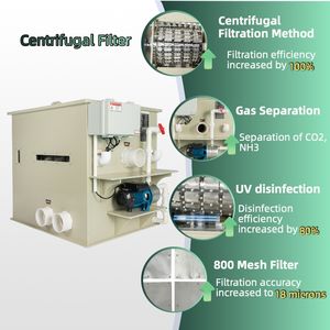 Sistema de Filtração Ras para Aquicultura, Piscicultura, Criação de Tilápia, Filtro Rotativo <span class=keywords><strong>UV</strong></span> Autolimpante - Product Image 3
