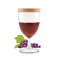 Gobelet en plastique transparent rigide réutilisable de 187 ml pour champagne et vin