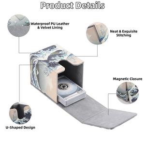 OEM ODM Langlebige Luxuriöse Maßgefertigte Tragbare Umweltfreundliche PU-Leder Commander Deck Box <span class=keywords><strong>Tarot</strong></span> Yugioh TCG - Product Image 3