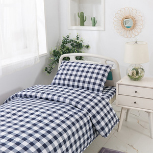 Benutzer definierte Verarbeitung Dreiteilige Pflegeheim Bettwäsche Set Krankenhaus Station Klinik Bettlaken Bett bezug mit Baumwolle Kissen bezug - Product Image 4