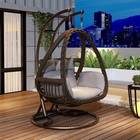 Fauteuil suspendu d'extérieur pour la maison, chaise balançoire en rotin, fauteuil nid d'oiseau, chaise à bascule pour cour, simple/double place, pour intérieur/extérieur