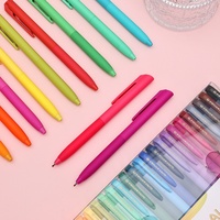 Stylo gel couleur à pression 24 couleurs/ensemble, pointe ST 0,5 mm, encre couleur, stylo à bille, couleur macaron/morandi/rétro, stylo neutre, cadeau pour étudiants