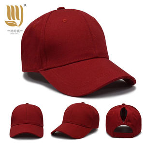 Casquette de camionneur en coton personnalisable pour l'été, avec ouverture pour queue de cheval haute, modèle vierge, pour femme, tendance - Product Image 3
