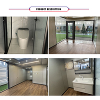 Chambre à coucher villa conteneur maison préfabriquée infrarouge, bureau, minuscule espace capsule