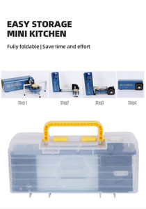 Réchaud à cassette pliable portable en acier pour camping extérieur, structure divisée, <span class=keywords><strong>gaz</strong></span> butane, grill à <span class=keywords><strong>fondue</strong></span>, coupe-vent - Product Image 6