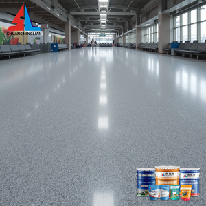 Peinture époxy auto-nivelante écologique personnalisable, formule liquide transparente certifiée RoHS, baril de 20 kg pour sols - Product Image 1
