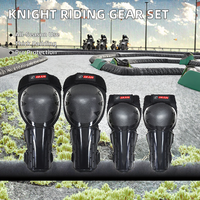 Conjunto de Cuatro Piezas de Protección para Motocross de Poliéster Suave y Algodón para Niños: Rodilleras, Coderas y Protectores de Piernas para Gateo