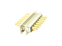 Conector D-sub 17w7 de Alta Corriente, 40A, Combinado Macho-Dip-Hembra, Coaxial RF, para PCB