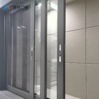 Puerta de Entrada de Aluminio Resistente a Impactos, Puerta Abatible de Aluminio con Vidrio Negro, Puerta de Aluminio con Vidrio Personalizada