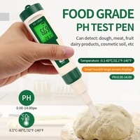 Hedao Ph Meter Met Atc Voor Aarde Blauwe Tand 0-14 Ph Tester Voor Vlees, Sushi Rijst, Kaas, Deegfruit Ph Tester