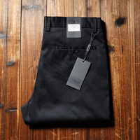 Pantalon décontracté homme luxe léger, coupe droite, couleur unie, sans repassage, idéal été