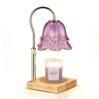 Nouvelle Décoration de Bureau en Verre Cristal Art Déco, Chauffe-Bougie LED, Veilleuse de Chevet, Énergie Curative